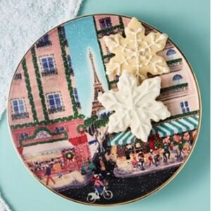 NWT Holiday in the City Stoneware Dessert Plate